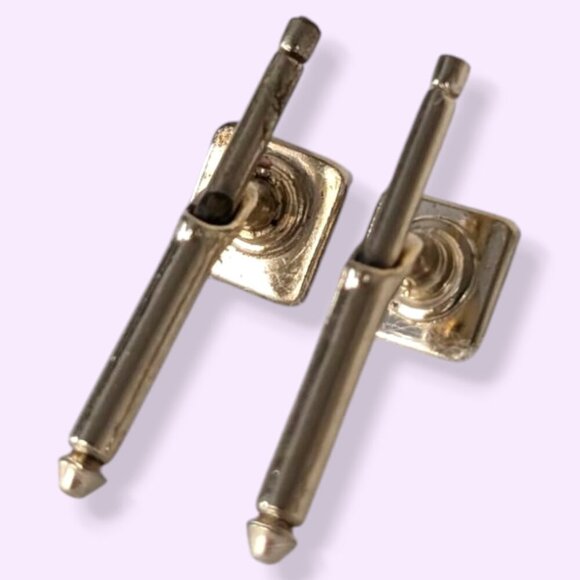 Pair of Vintage Square MOP Button Studs - Picture 4 of 5